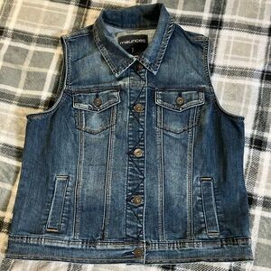Women denim vest jacket